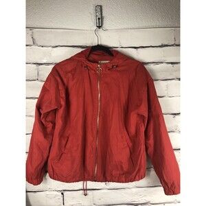 Forever 21 Womens Size S Red Long Sleeve Full Zip Up Jacket With Small Stain